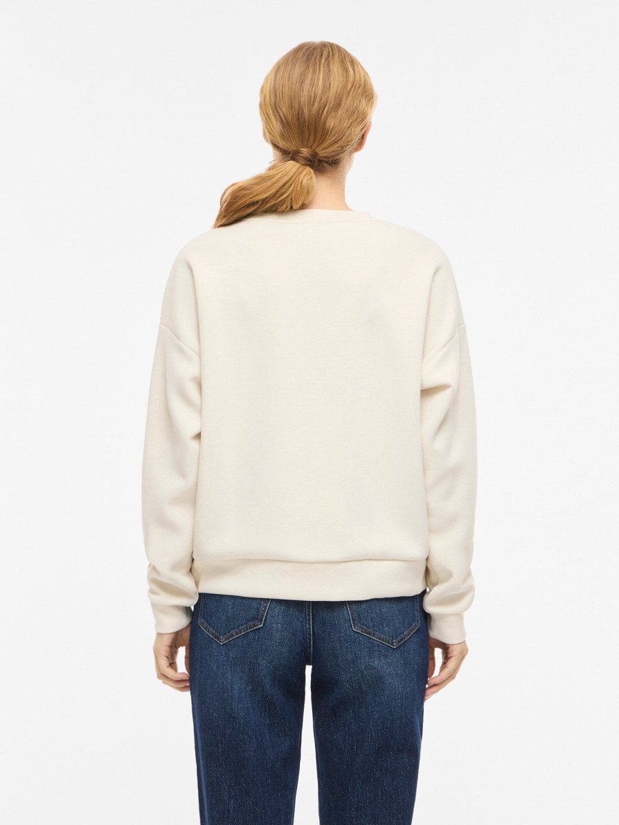 Vila Sweatshirt Vireflect Love O Neck in der Farbe Birch