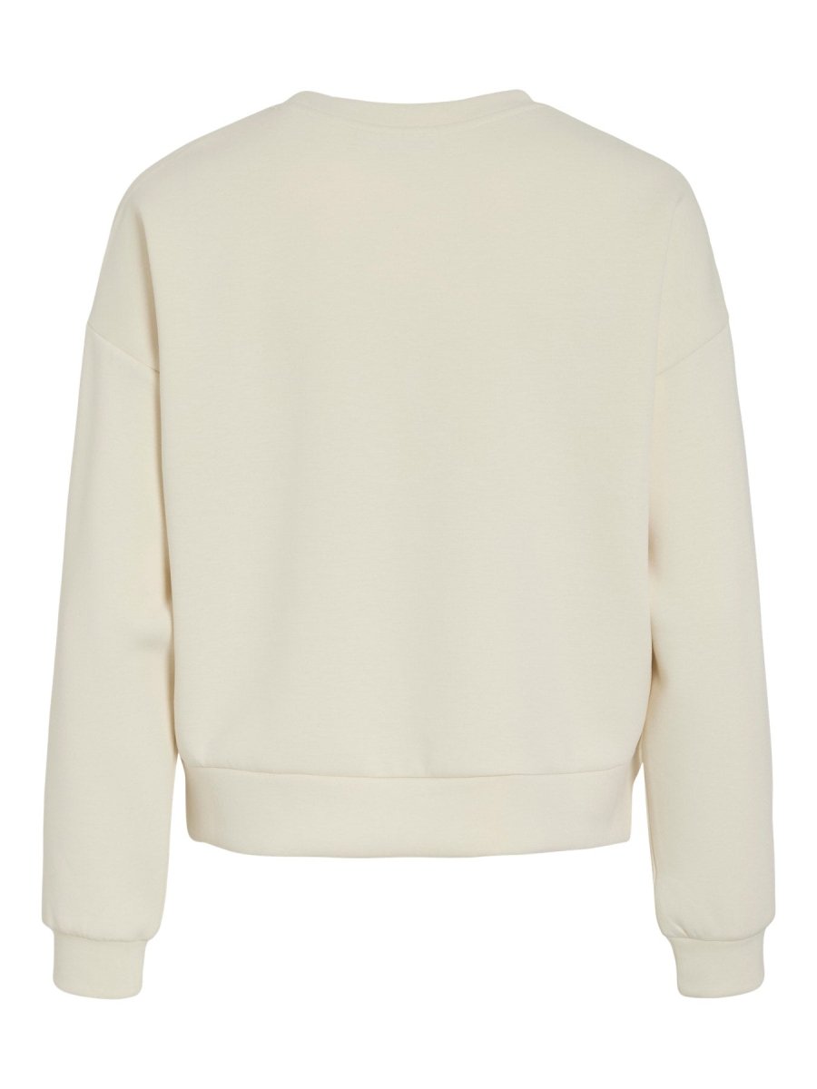 Vila Sweatshirt Vireflect Love O Neck in der Farbe Birch
