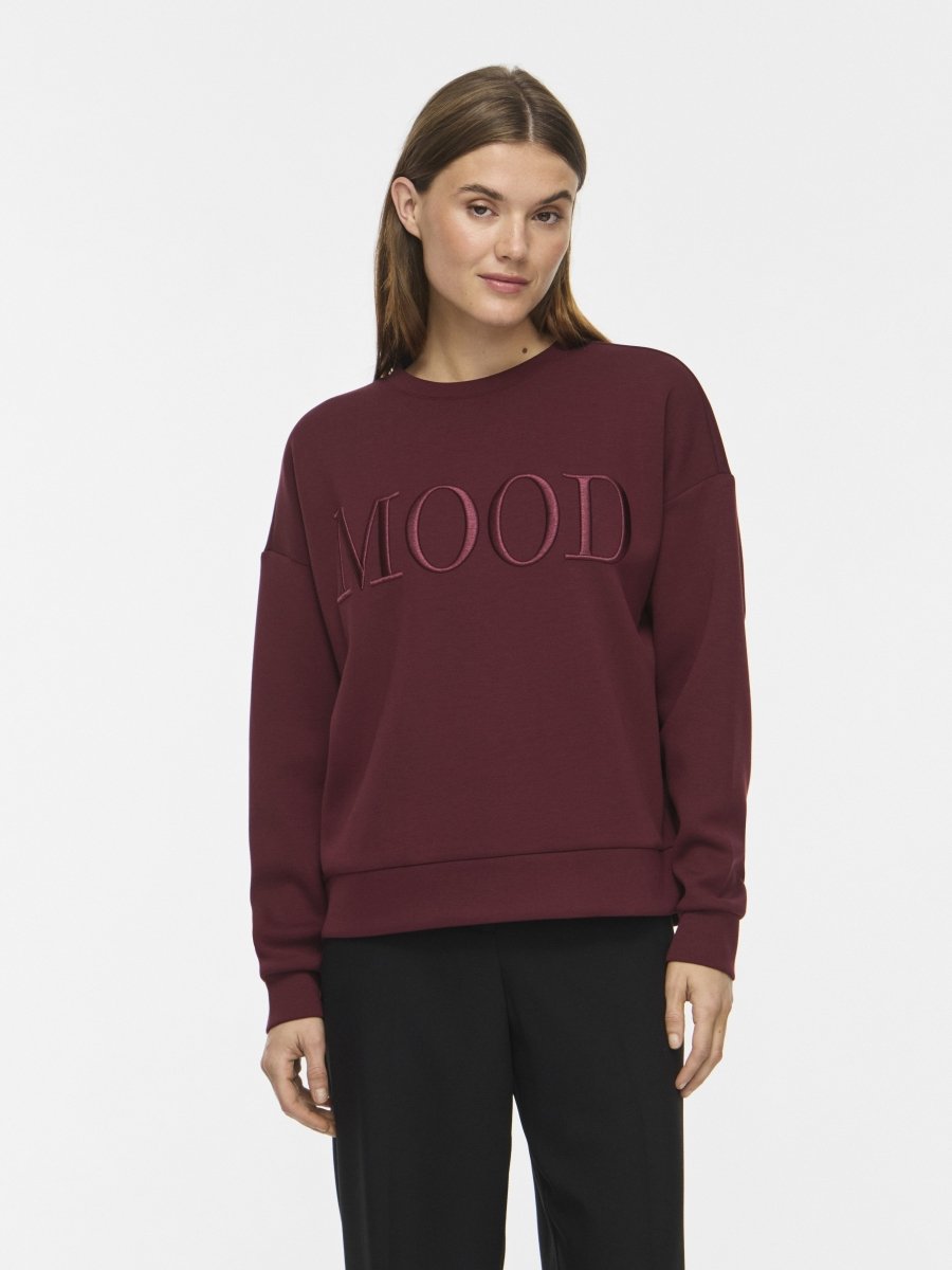 Vila Sweatshirt VIREFLECT mit Stickerei langarm in Port Royale