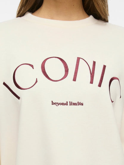 Vila Sweatshirt Vireflect Rundhals Langarm Birch Iconic Port Royale