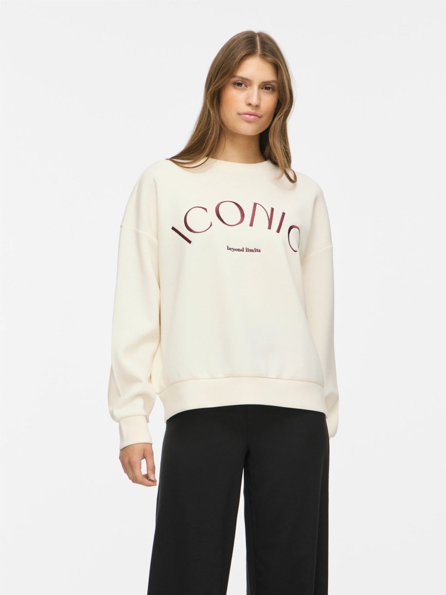 Vila Sweatshirt Vireflect Rundhals Langarm Birch Iconic Port Royale