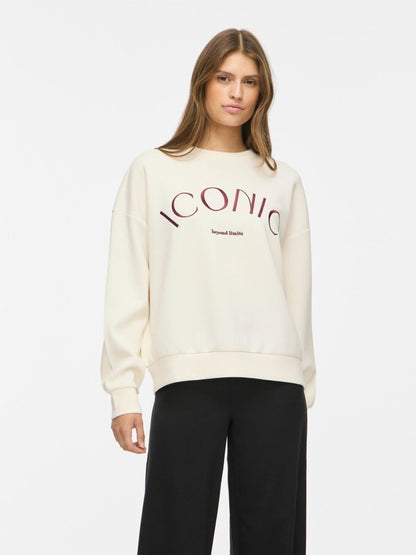 Vila Sweatshirt Vireflect Rundhals Langarm Birch Iconic Port Royale