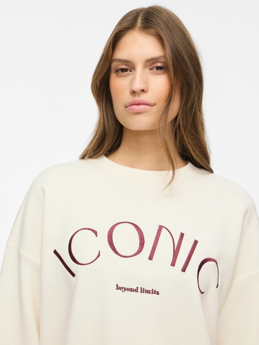 Vila Sweatshirt Vireflect Rundhals Langarm Birch Iconic Port Royale