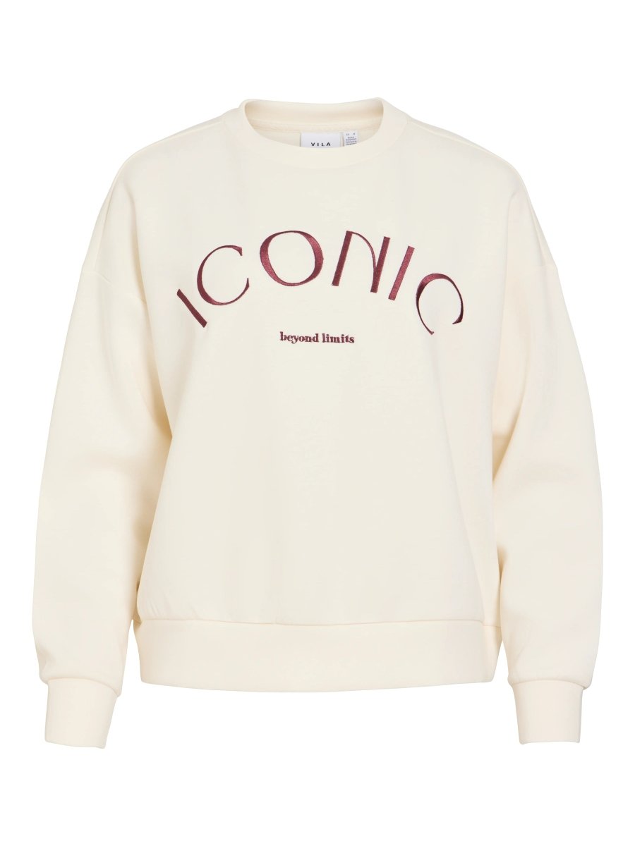 Vila Sweatshirt Vireflect Rundhals Langarm Birch Iconic Port Royale