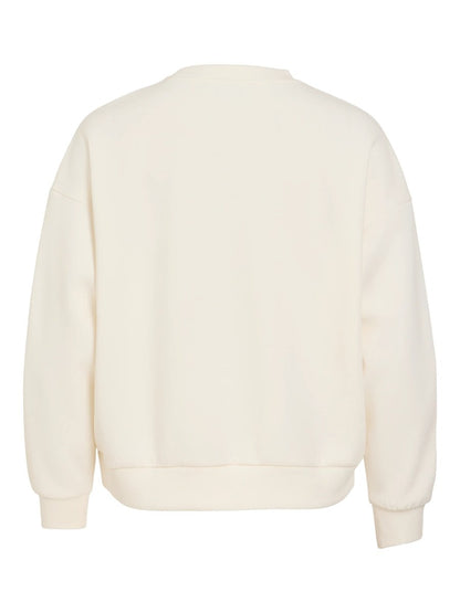 Vila Sweatshirt Vireflect Rundhals Langarm Birch Iconic Port Royale