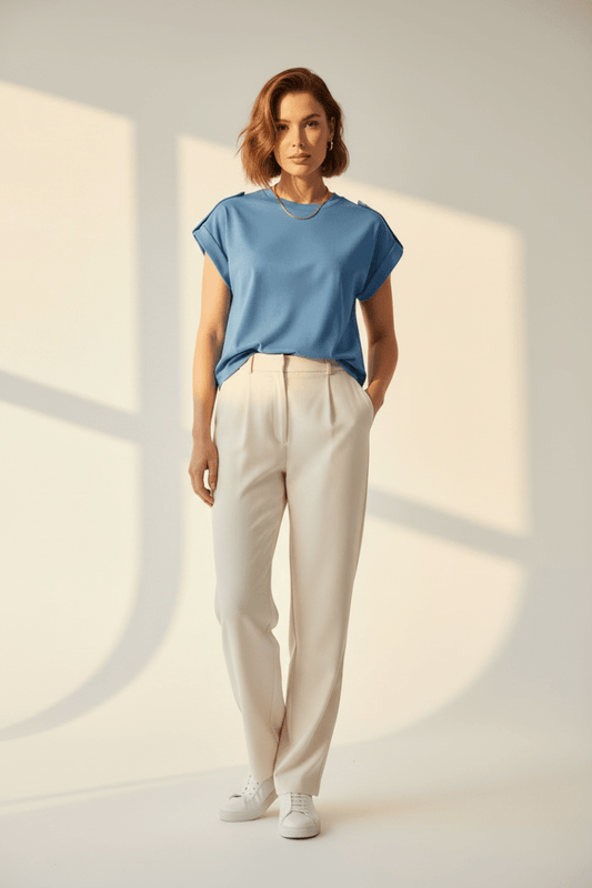 Vila T-Shirt Blau