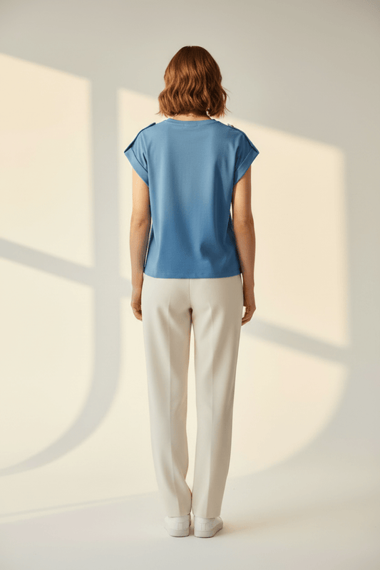Vila T-Shirt Blau