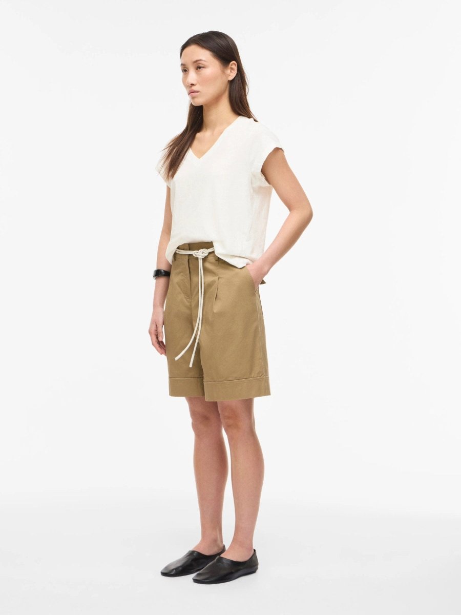 Vila T-Shirt Cloud Dancer - ROUHANNA S/S V - NECK TEE