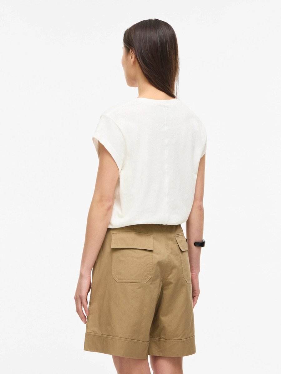 Vila T-Shirt Cloud Dancer - ROUHANNA S/S V - NECK TEE
