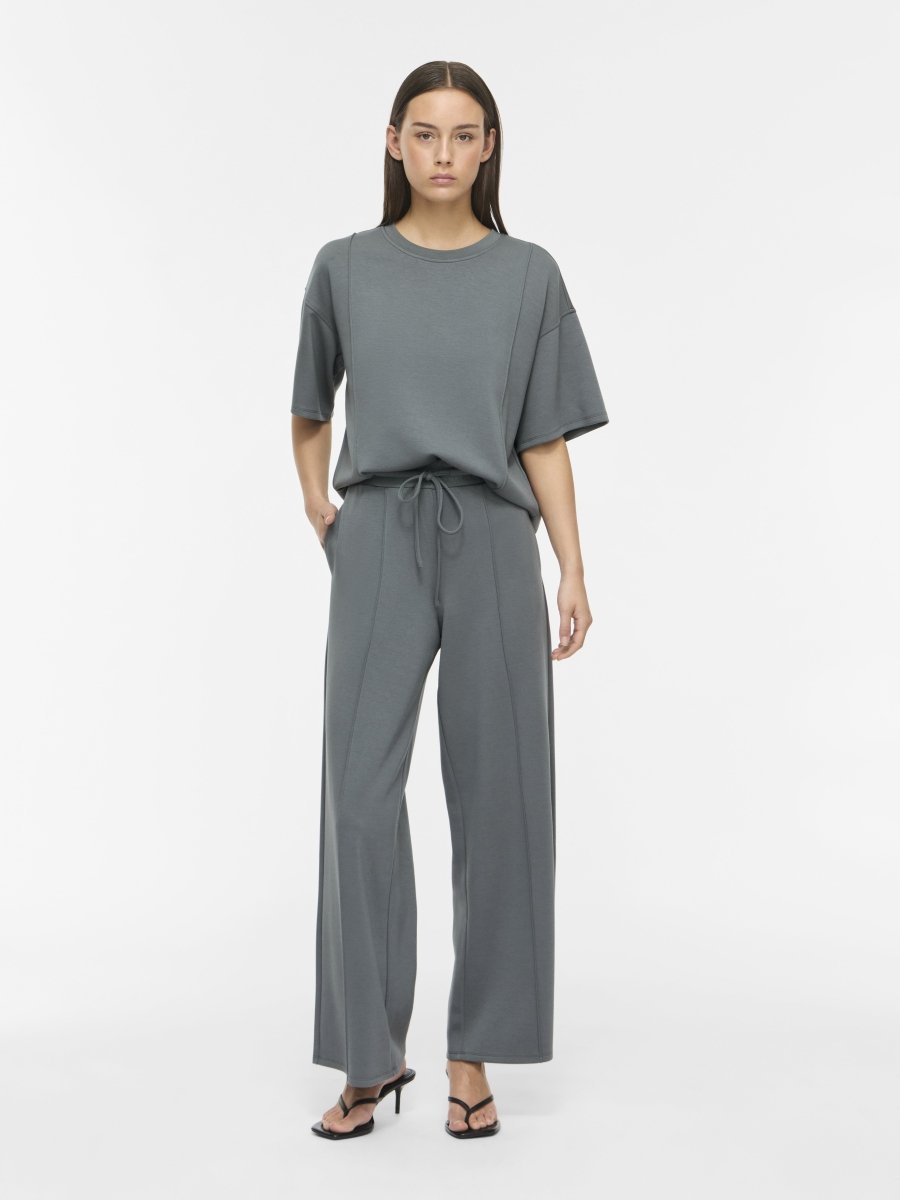 Vila T-Shirt Rundhals 3/4-Arm Sweat Balsam Grün