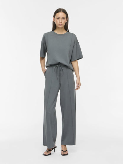 Vila T-Shirt Rundhals 3/4-Arm Sweat Balsam Grün
