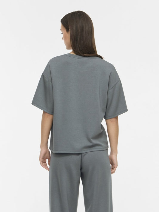 Vila T-Shirt Rundhals 3/4-Arm Sweat Balsam Grün