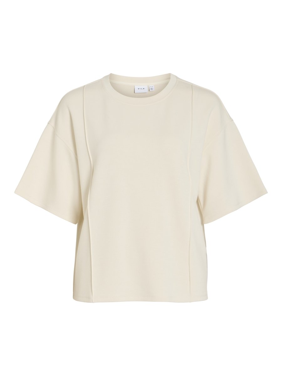 Vila T-Shirt Rundhals 3/4-Arm Sweat Birch
