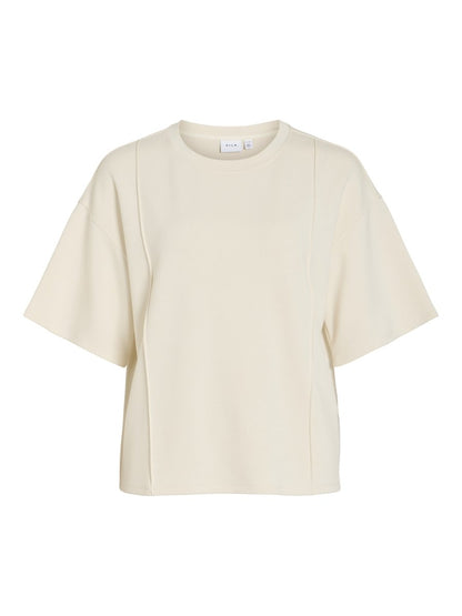Vila T-Shirt Rundhals 3/4-Arm Sweat Birch