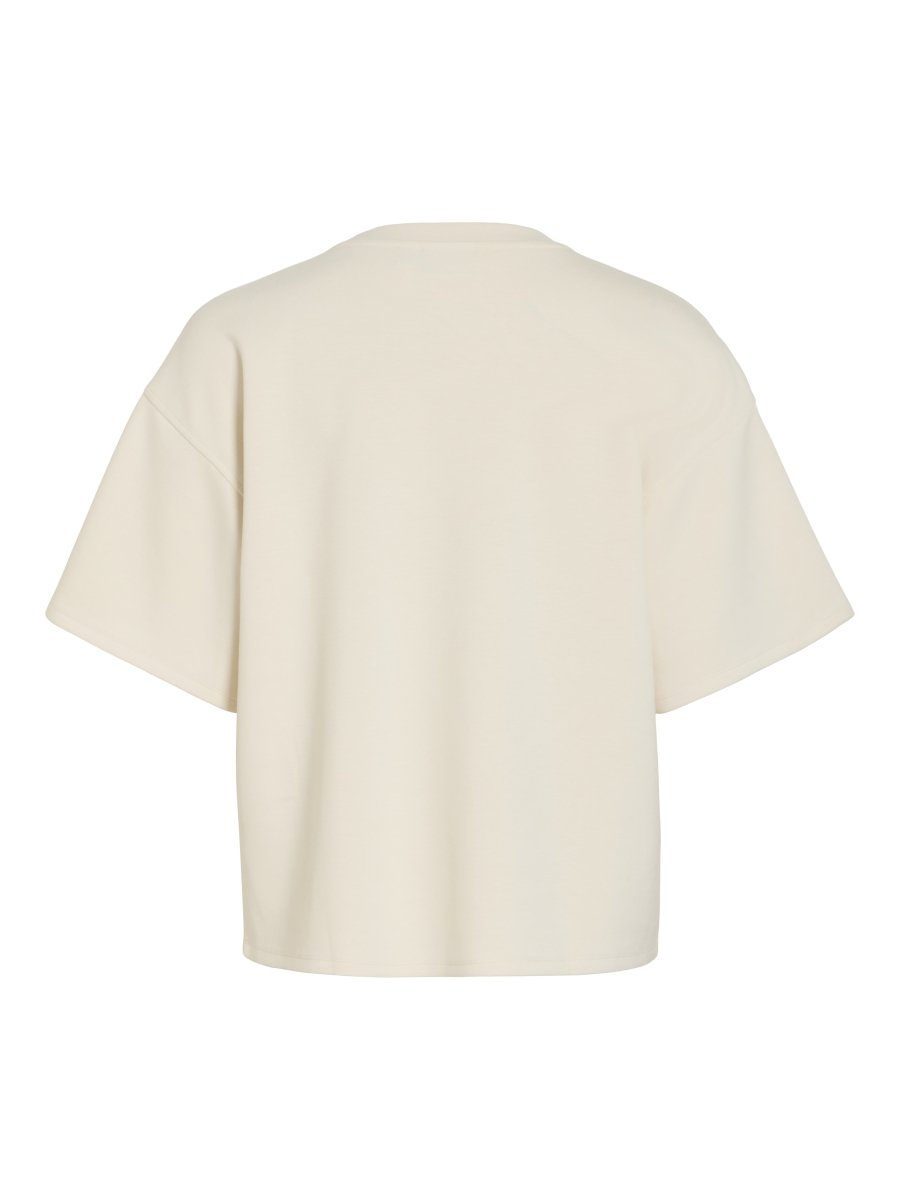 Vila T-Shirt Rundhals 3/4-Arm Sweat Birch