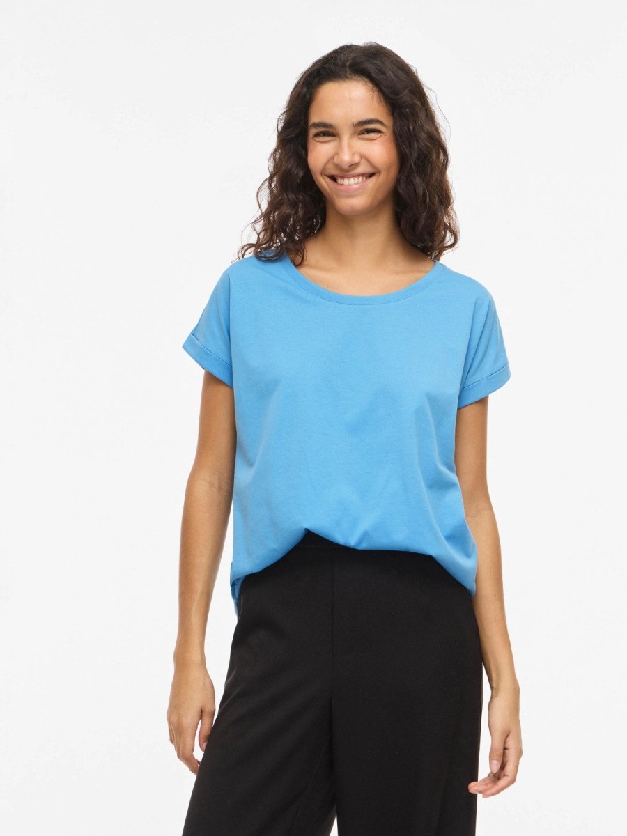 Vila T-Shirt Vidreamers in der Farbe Blue Surf