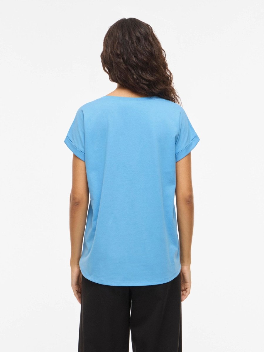 Vila T-Shirt Vidreamers in der Farbe Blue Surf