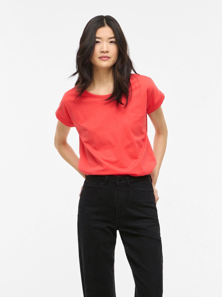 Vila T-Shirt Vidreamers in der Farbe Hibiscus