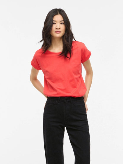 Vila T-Shirt Vidreamers in der Farbe Hibiscus