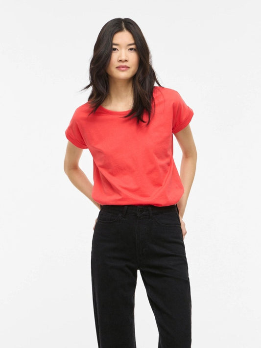 Vila T-Shirt Vidreamers in der Farbe Hibiscus