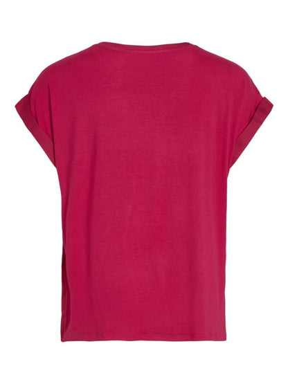 Vila T-Shirt Vielette Cerise