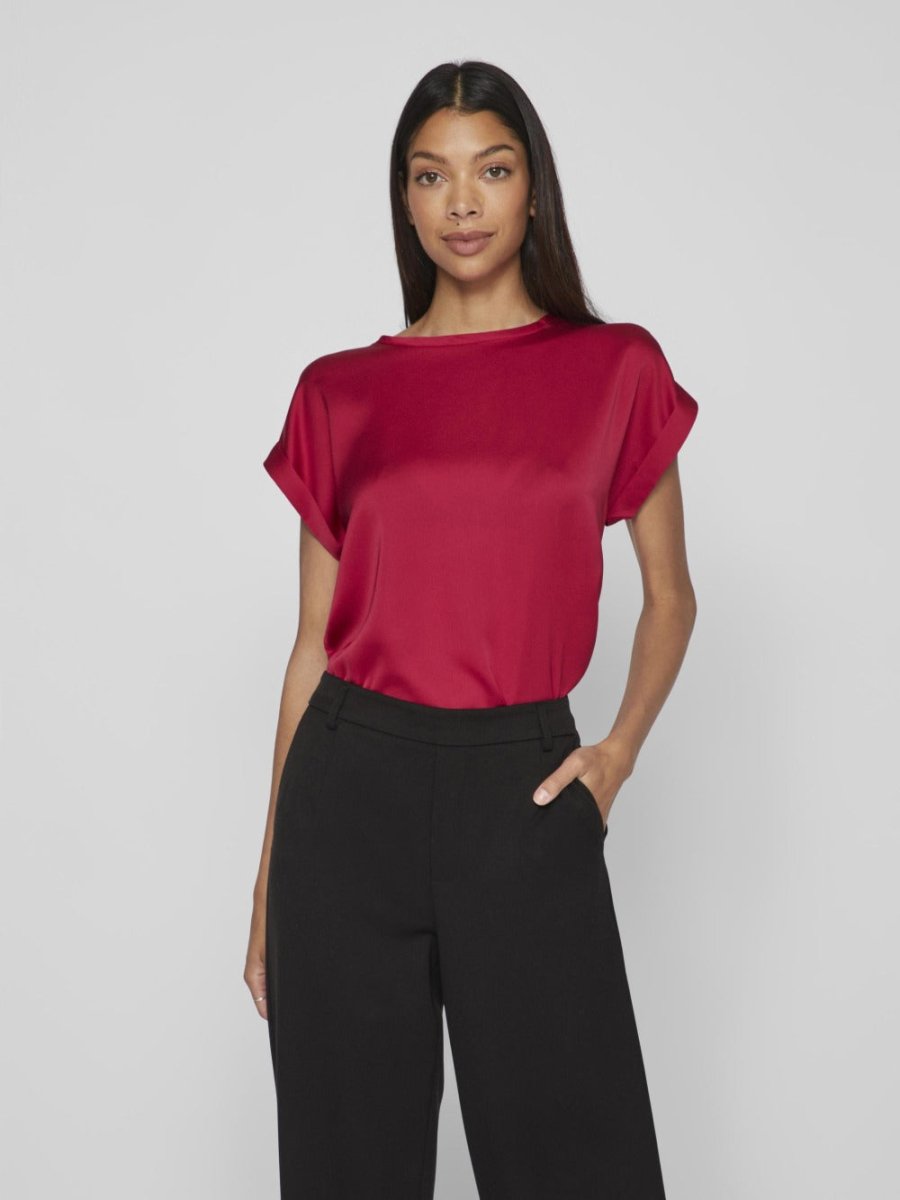 Vila T-Shirt Vielette Cerise
