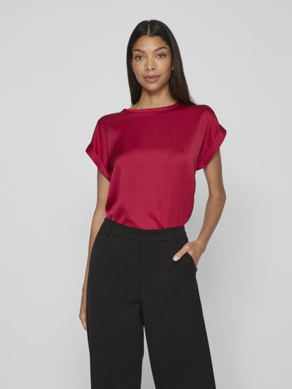 Vila T-Shirt Vielette Cerise