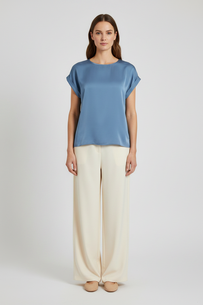 Vila T-Shirt Viellette Coronet Blue