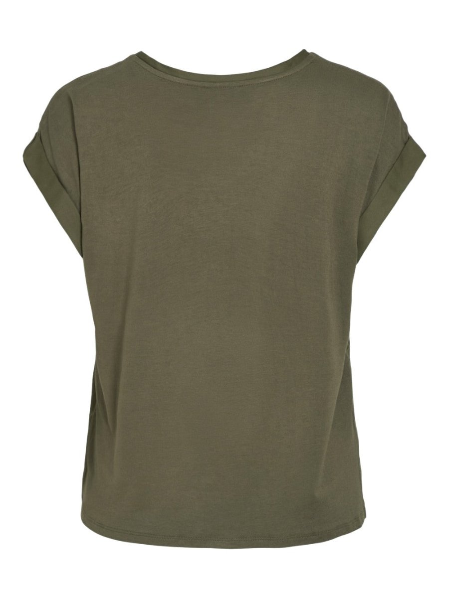 Vila T-Shirt Viellette in der Farbe Dusty Olive