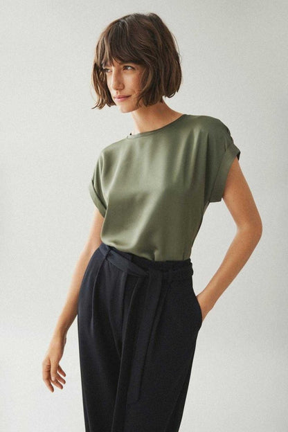 Vila T-Shirt Viellette in der Farbe Dusty Olive