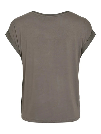 Vila T-shirt Viellette Satin Top in der Farbe Falcon