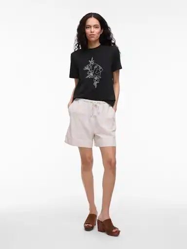 Vila T-Shirt Vinora Black Beauty