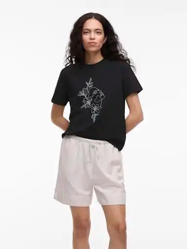 Vila T-Shirt Vinora Black Beauty