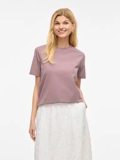 Vila T-Shirt Vinora Toadstool in der Farbe Taupe