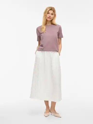 Vila T-Shirt Vinora Toadstool in der Farbe Taupe