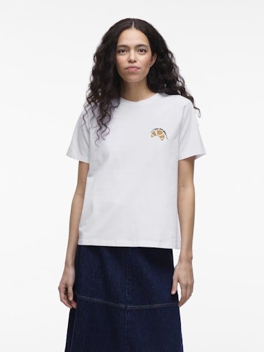 Vila T-Shirt Vinora White Crossaint