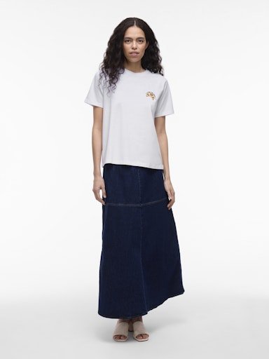 Vila T-Shirt Vinora White Crossaint