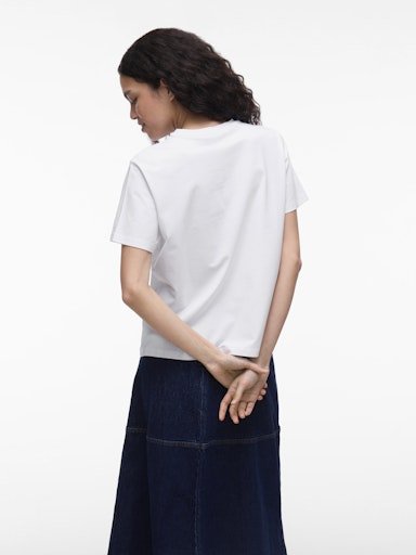 Vila T-Shirt Vinora White Crossaint