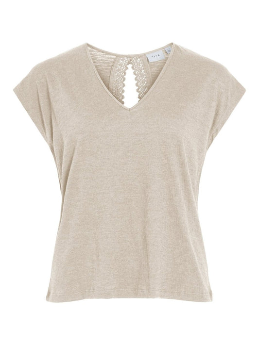 Vila T-Shirts & Tops Birch Visyma V - Neck C/S Top/1