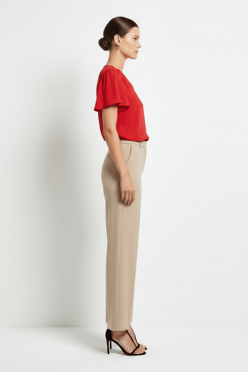 Vila T-Shirts & Tops Hibiscus Vilania V - Neck Kurzarm Det. Top/Vol