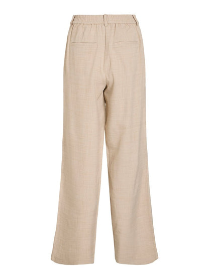 VILA Tailored Trousers VIROSA PANT - Super Light Natural Melange