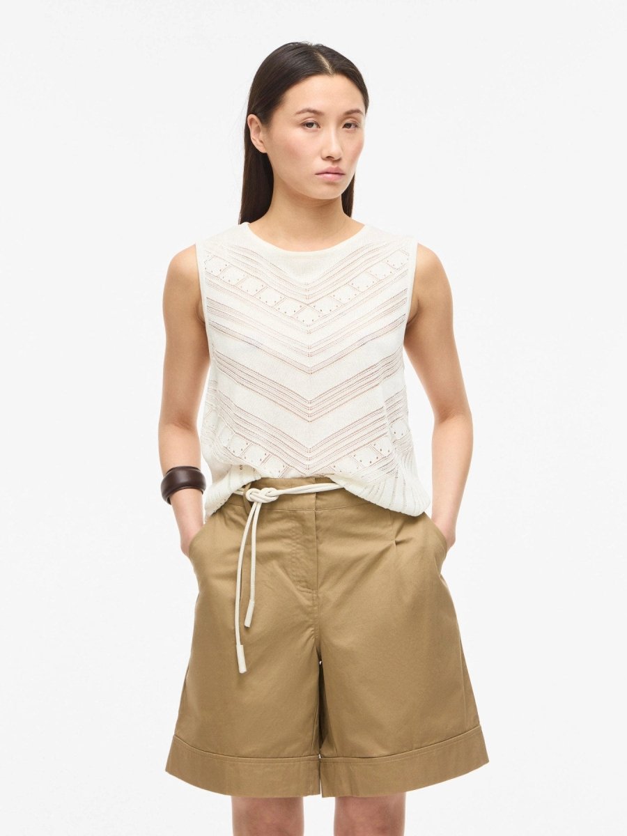 Vila Tank - Top Birch - ROUCOLETTE S/L O - NECK KNIT TOP