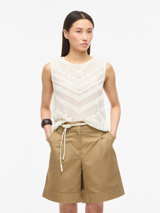 Vila Tank - Top Birch - ROUCOLETTE S/L O - NECK KNIT TOP