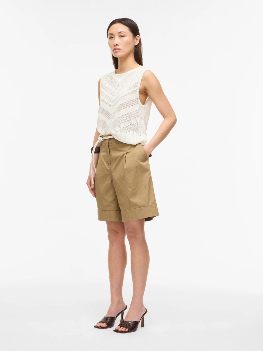 Vila Tank - Top Birch - ROUCOLETTE S/L O - NECK KNIT TOP