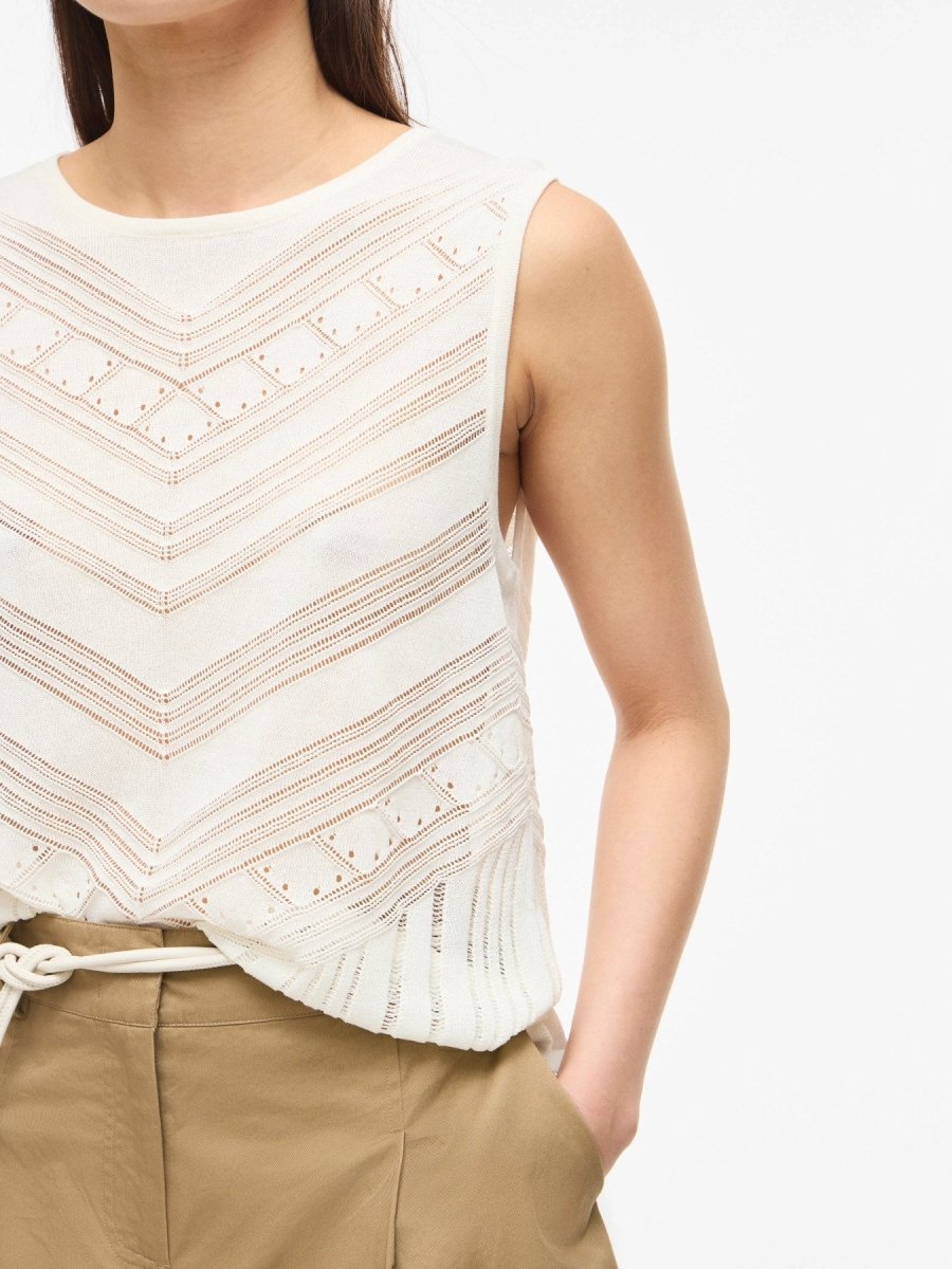 Vila Tank - Top Birch - ROUCOLETTE S/L O - NECK KNIT TOP