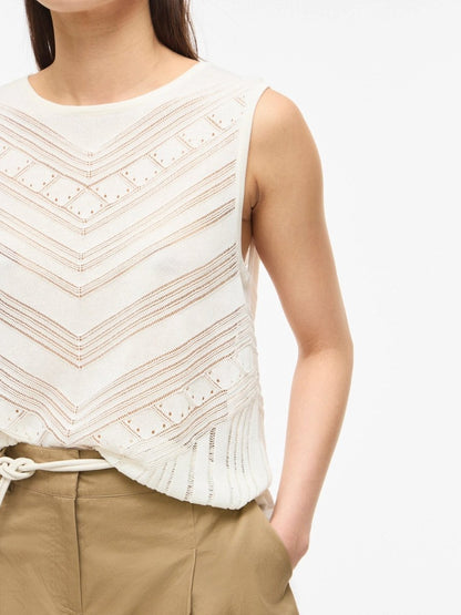 Vila Tank - Top Birch - ROUCOLETTE S/L O - NECK KNIT TOP