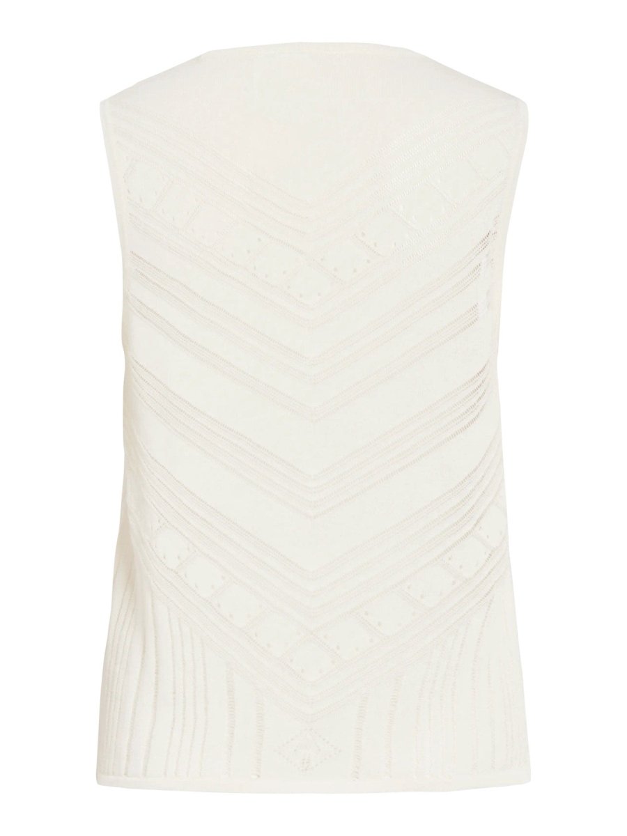 Vila Tank - Top Birch - ROUCOLETTE S/L O - NECK KNIT TOP