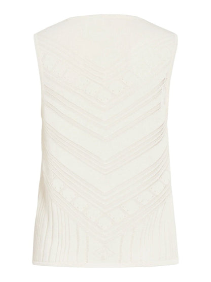 Vila Tank - Top Birch - ROUCOLETTE S/L O - NECK KNIT TOP