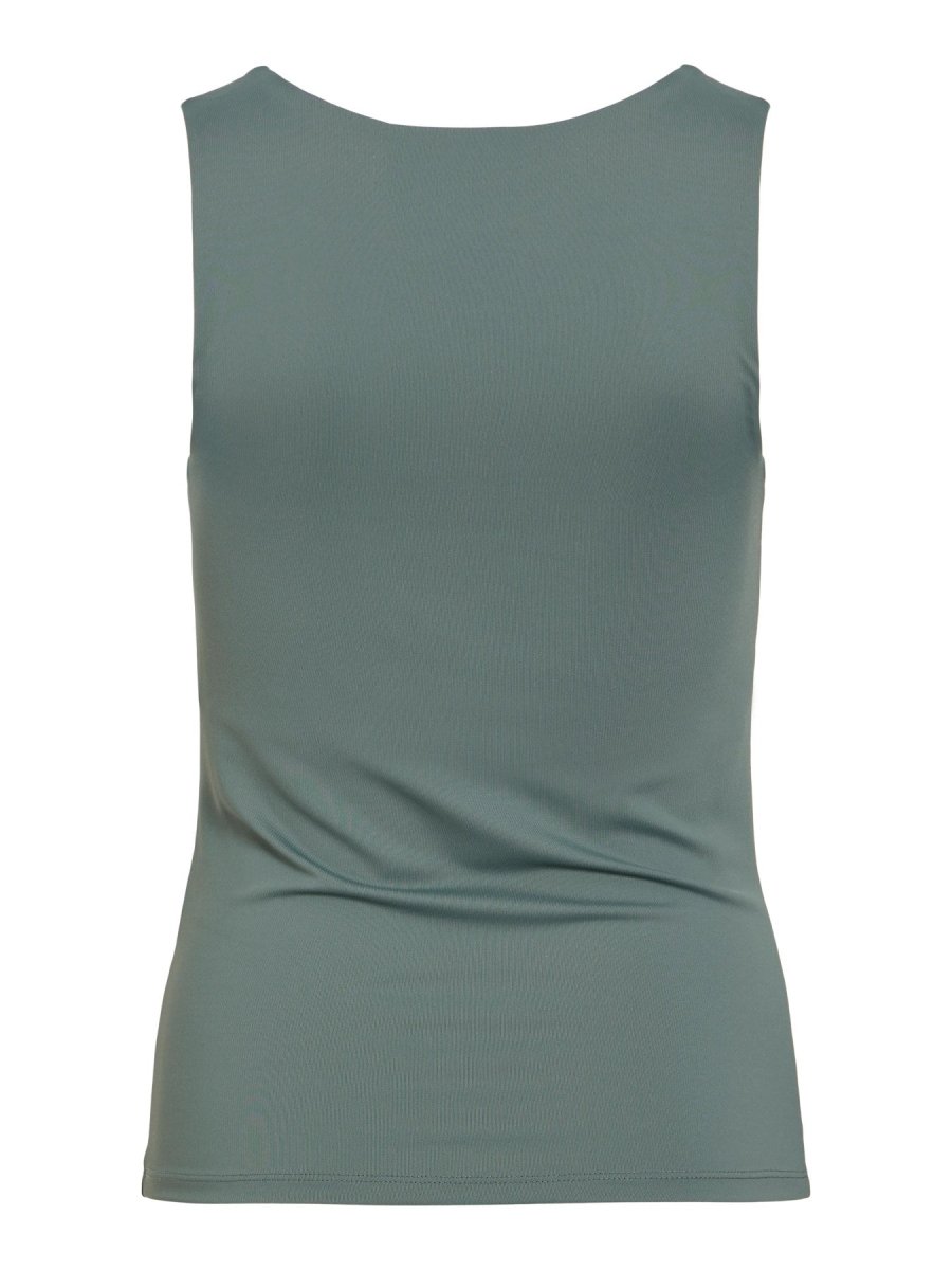 Vila Tanktop VIKENZA U - NECK S/L TANK TOP REV in Balsam Green