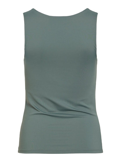 Vila Tanktop VIKENZA U - NECK S/L TANK TOP REV in Balsam Green